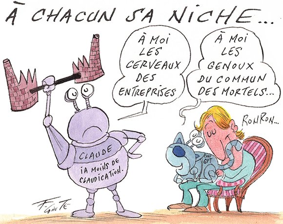 Dessin: Anthropic s’affirme comme le fournisseur des entreprises